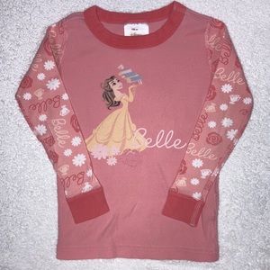 Hanna Andersson Disney Belle organic cotton snug fit pajama top 100cm size 4